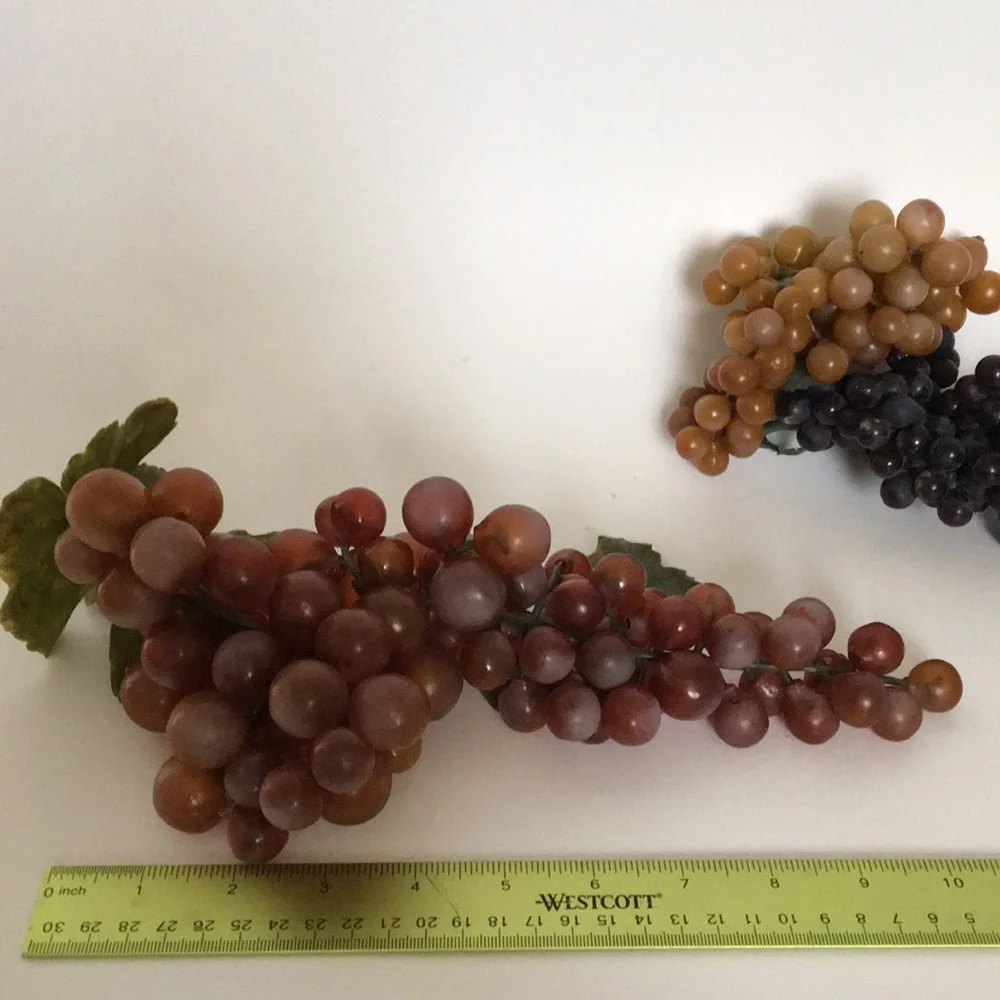 FINAL MARKDOWN Lot #2–Four Bunches of Decorative Vinyl grapes